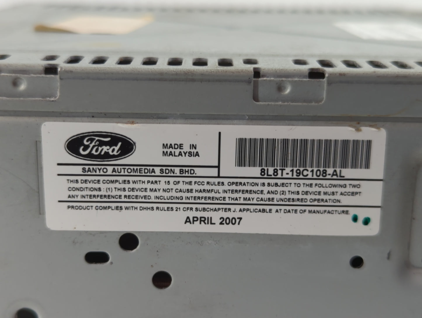 2008 Ford Escape Radio AM FM Cd Player Receiver Replacement P/N:8L8T-19C108-AL Fits OEM Used Auto Parts - Oemusedautoparts1.