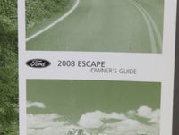 2008 Ford Escape Owners Manual Book Guide P/N:8L8J 19A321 AD OEM Used Auto Parts - Oemusedautoparts1.com