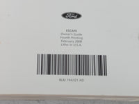 2008 Ford Escape Owners Manual Book Guide P/N:8L8J 19A321 AD OEM Used Auto Parts - Oemusedautoparts1.com