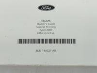 2008 Ford Escape Owners Manual Book Guide P/N:8L8J 19A321 AB OEM Used Auto Parts - Oemusedautoparts1.com