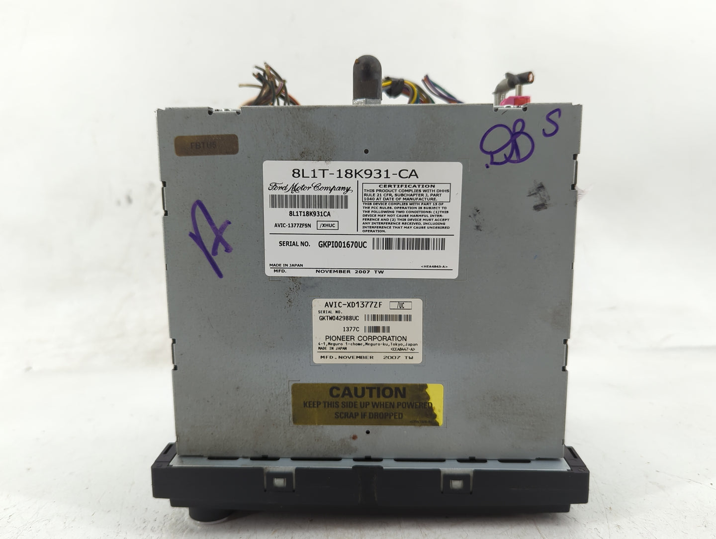 2008 Ford Expedition Radio AM FM Cd Player Receiver Replacement P/N:8L1T-18K931-CA Fits OEM Used Auto Parts - Oemusedautopar