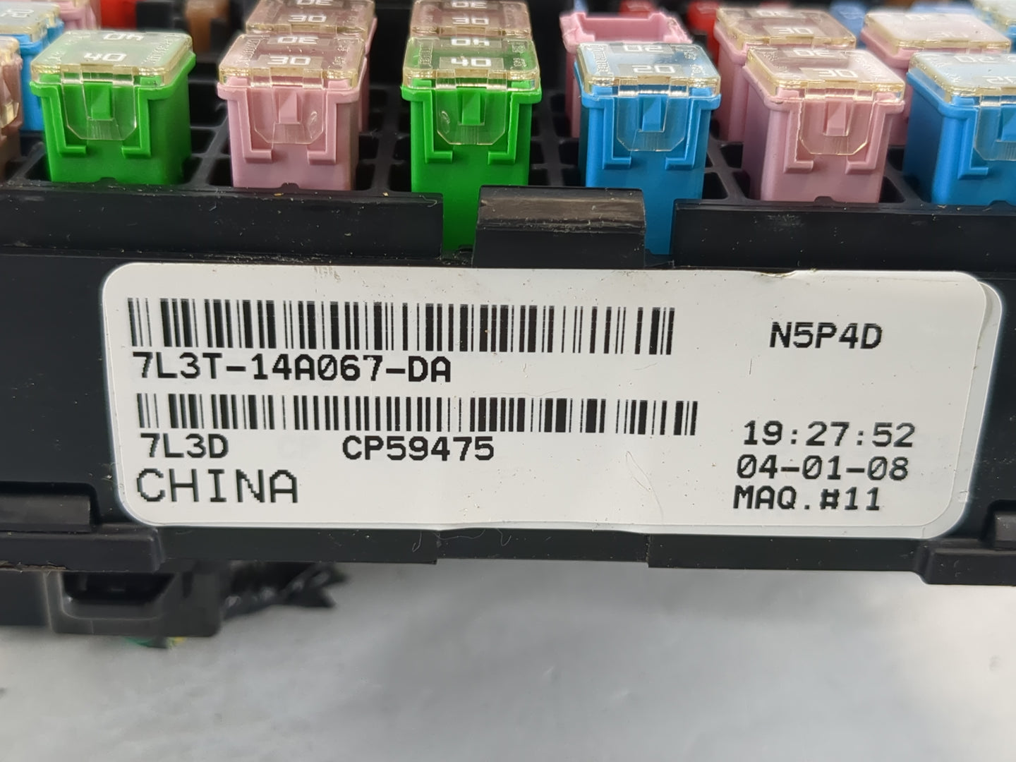 2007-2008 Ford F-150 Fusebox Fuse Box Panel Relay Module P/N:7L3T-14A067-DA Fits Fits 2007 2008 OEM Used Auto Parts - Oemuse