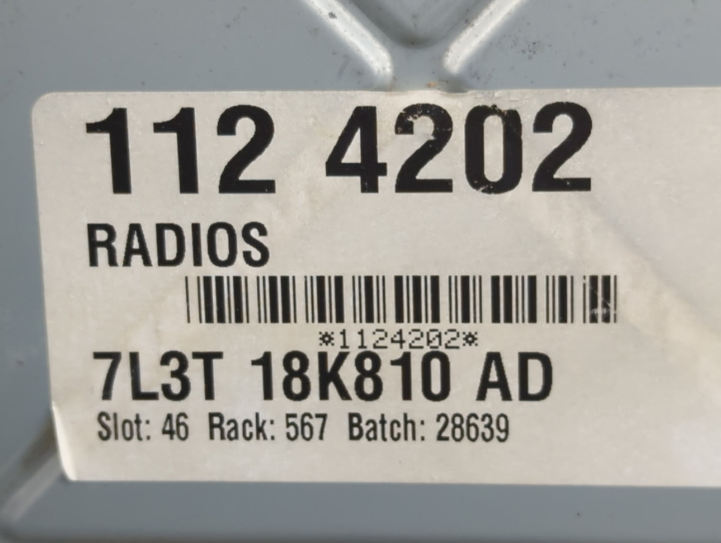 2007-2008 Ford F-150 Radio AM FM Cd Player Receiver Replacement P/N:7L3T 18K810 AD Fits Fits 2007 2008 OEM Used Auto Parts -