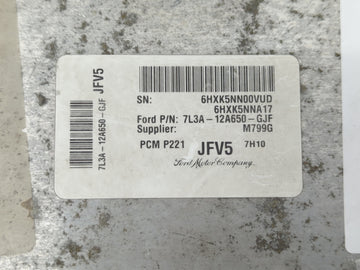 2007-2008 Ford F-150 PCM Engine Control Computer ECU ECM PCU OEM P/N:7L3A-12A650-GJF Fits Fits 2007 2008 OEM Used Auto Parts