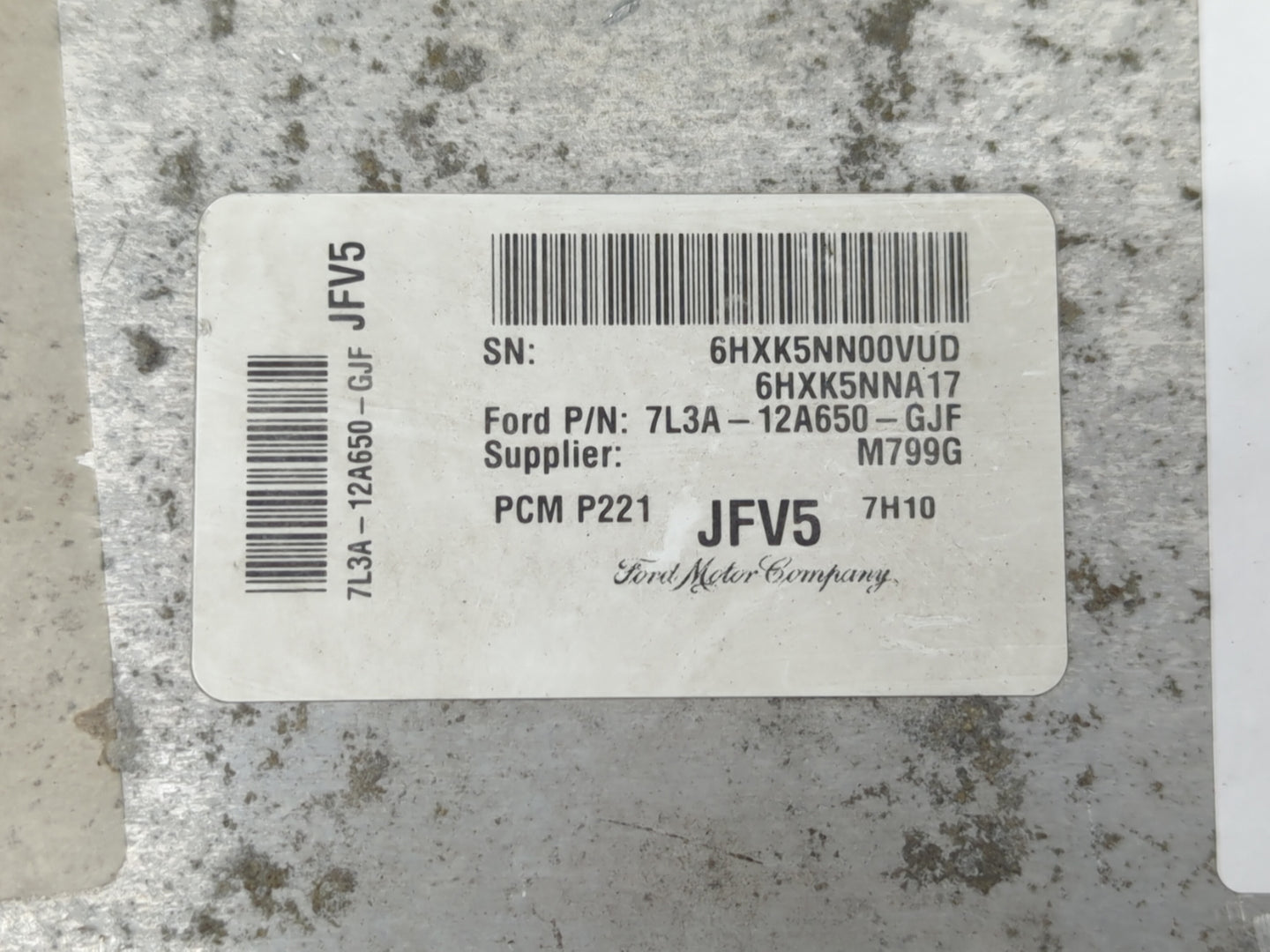 2007-2008 Ford F-150 PCM Engine Control Computer ECU ECM PCU OEM P/N:7L3A-12A650-GJF Fits Fits 2007 2008 OEM Used Auto Parts