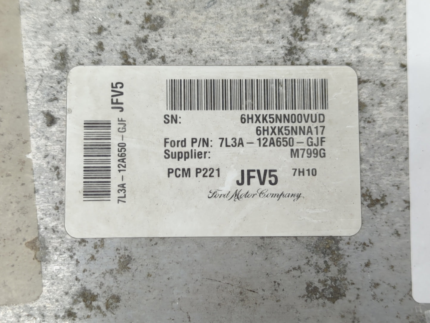 2007-2008 Ford F-150 PCM Engine Control Computer ECU ECM PCU OEM P/N:7L3A-12A650-GJF Fits Fits 2007 2008 OEM Used Auto Parts