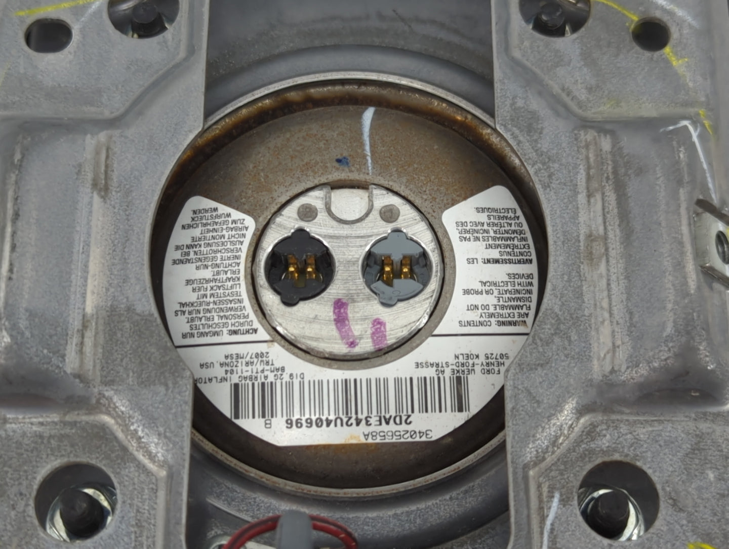 2004-2008 Ford F-150 Air Bag Driver Left Steering Wheel Mounted Fits Fits 2004 2005 2006 2007 2008 OEM Used Auto Parts - Oem