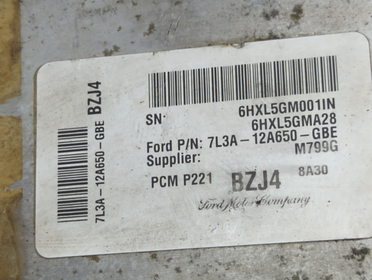 2008 Ford F-150 PCM Engine Control Computer ECU ECM PCU OEM P/N:7L3A-12A650-GBE Fits OEM Used Auto Parts - Oemusedautoparts1