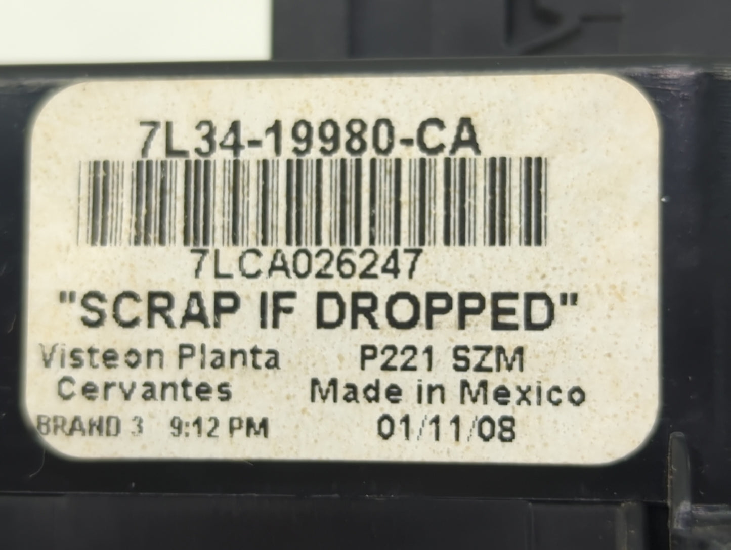 2008 Ford F-150 Climate Control Module Temperature AC/Heater Replacement P/N:7L34-19980-CA 7LCA026247 Fits OEM Used Auto Par