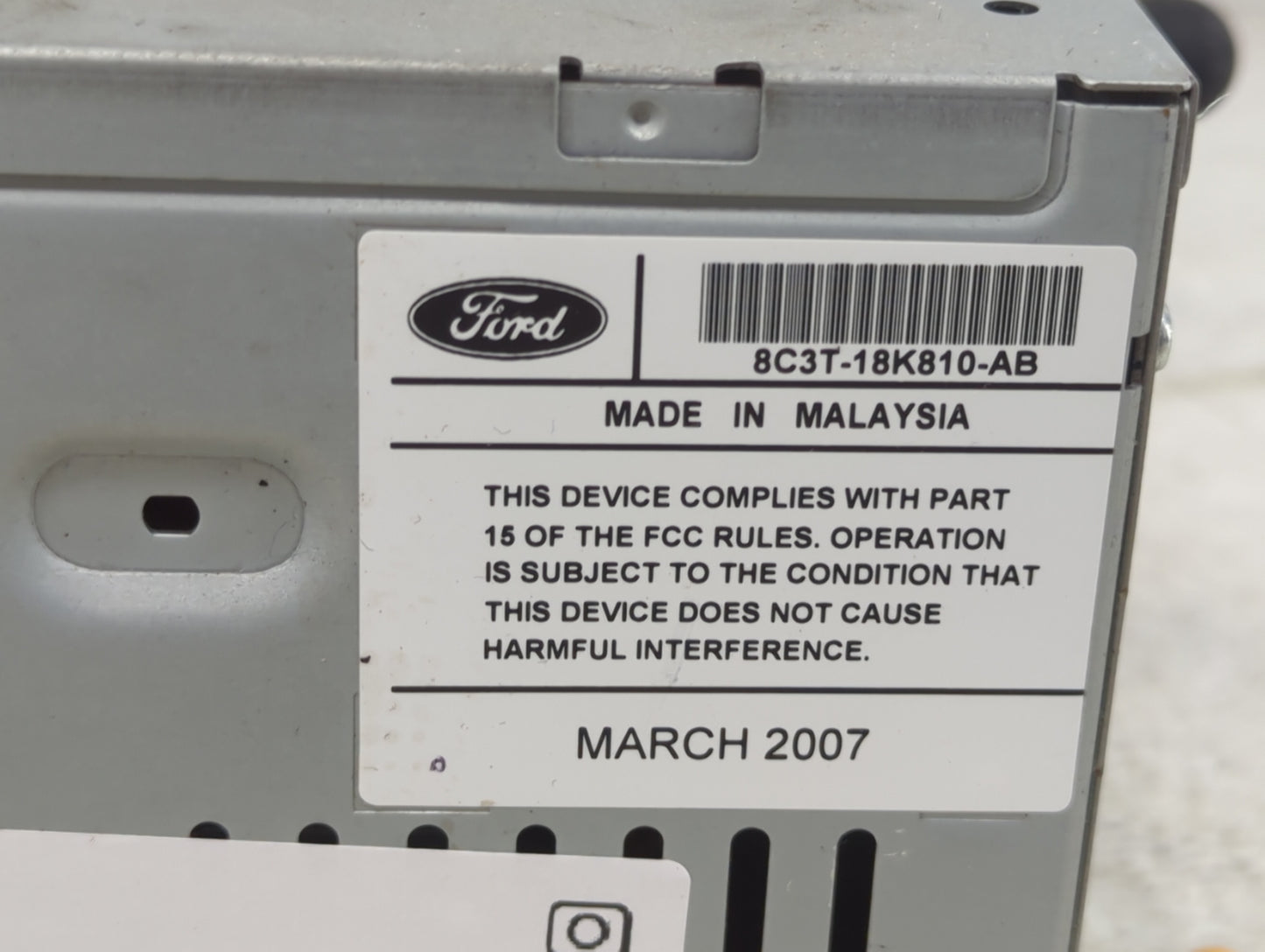 2008-2009 Ford F-350 Super Duty Radio AM FM Cd Player Receiver Replacement P/N:8C3T-18K810-AB Fits Fits 2008 2009 OEM Used A