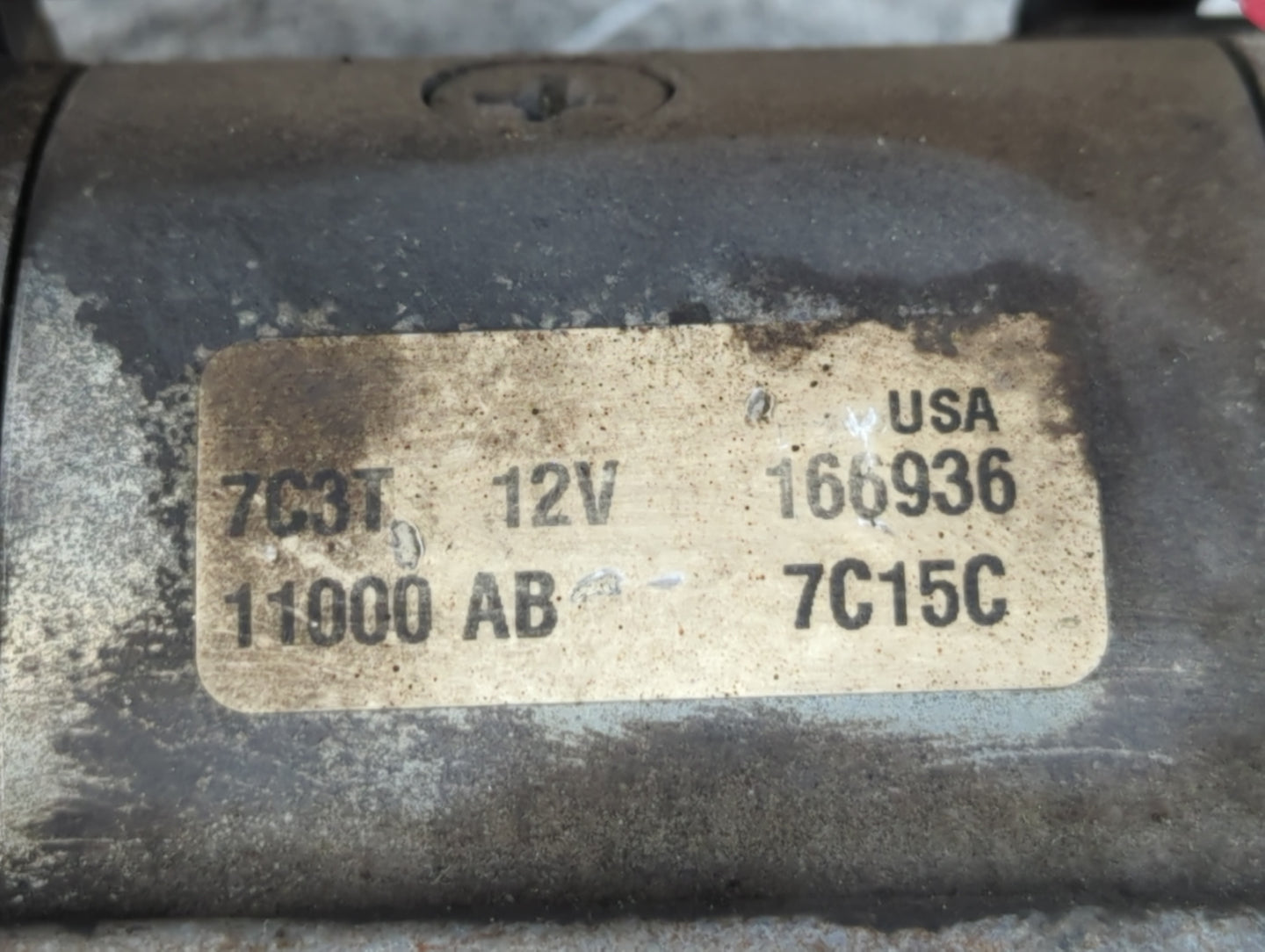 2008 Ford F-450 Super Duty Car Starter Motor Solenoid OEM P/N:166936 11900 AB 7C15C, 7C3T 12V Fits OEM Used Auto Parts - Oem