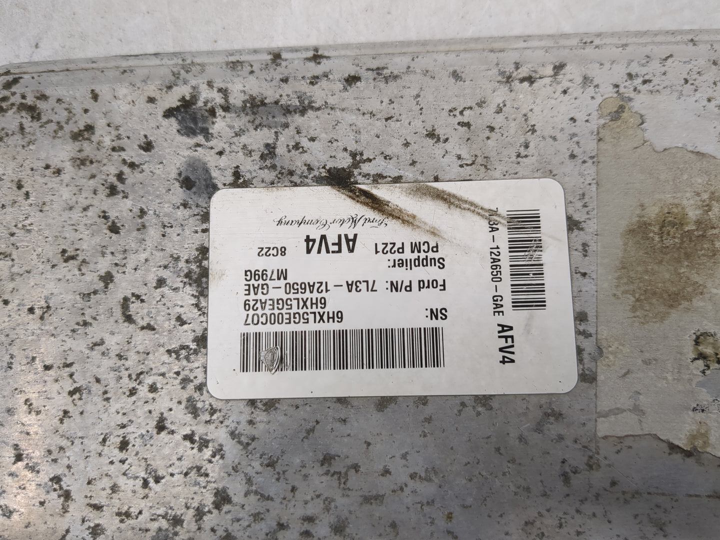 2008 Ford F150 PCM Engine Control Computer ECU ECM PCU OEM P/N:7L3A-12A650-GAE 6HXL5GEA29, PCM P221 Fits OEM Used Auto Parts