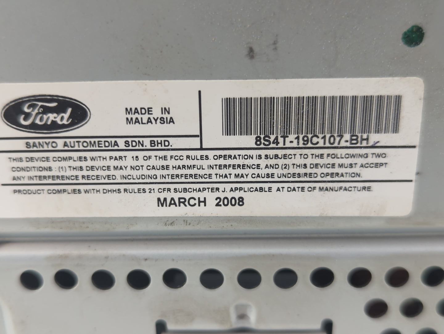 2008 Ford Focus Radio AM FM Cd Player Receiver Replacement P/N:8S4T-19C107-BH Fits OEM Used Auto Parts - Oemusedautoparts1.c