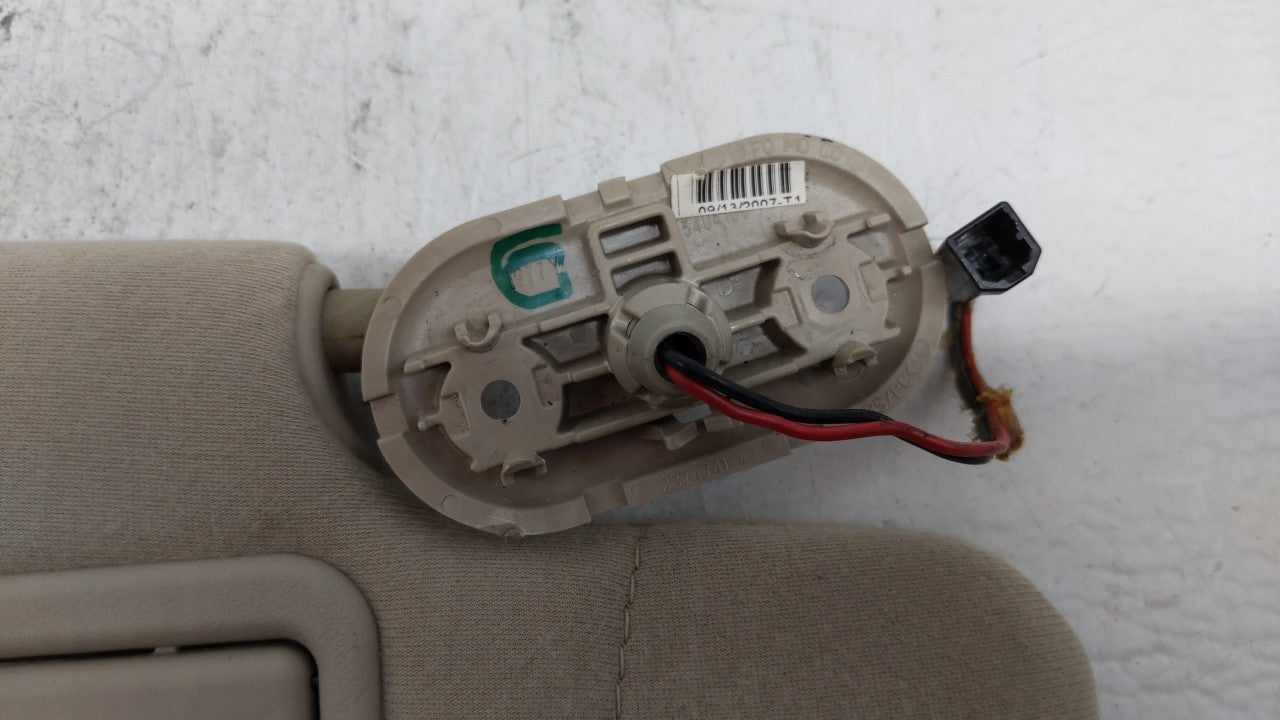 2006-2009 Ford Fusion Sun Visor Shade Replacement Passenger Right Mirror Fits Fits 2006 2007 2008 2009 OEM Used Auto Parts -