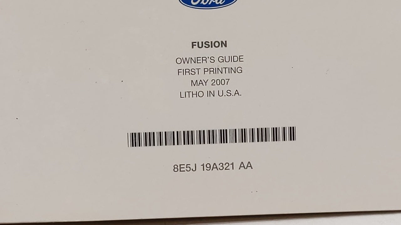2008 Ford Fusion Owners Manual Book Guide OEM Used Auto Parts - Oemusedautoparts1.com