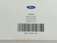 2008 Ford Fusion Owners Manual Book Guide OEM Used Auto Parts - Oemusedautoparts1.com