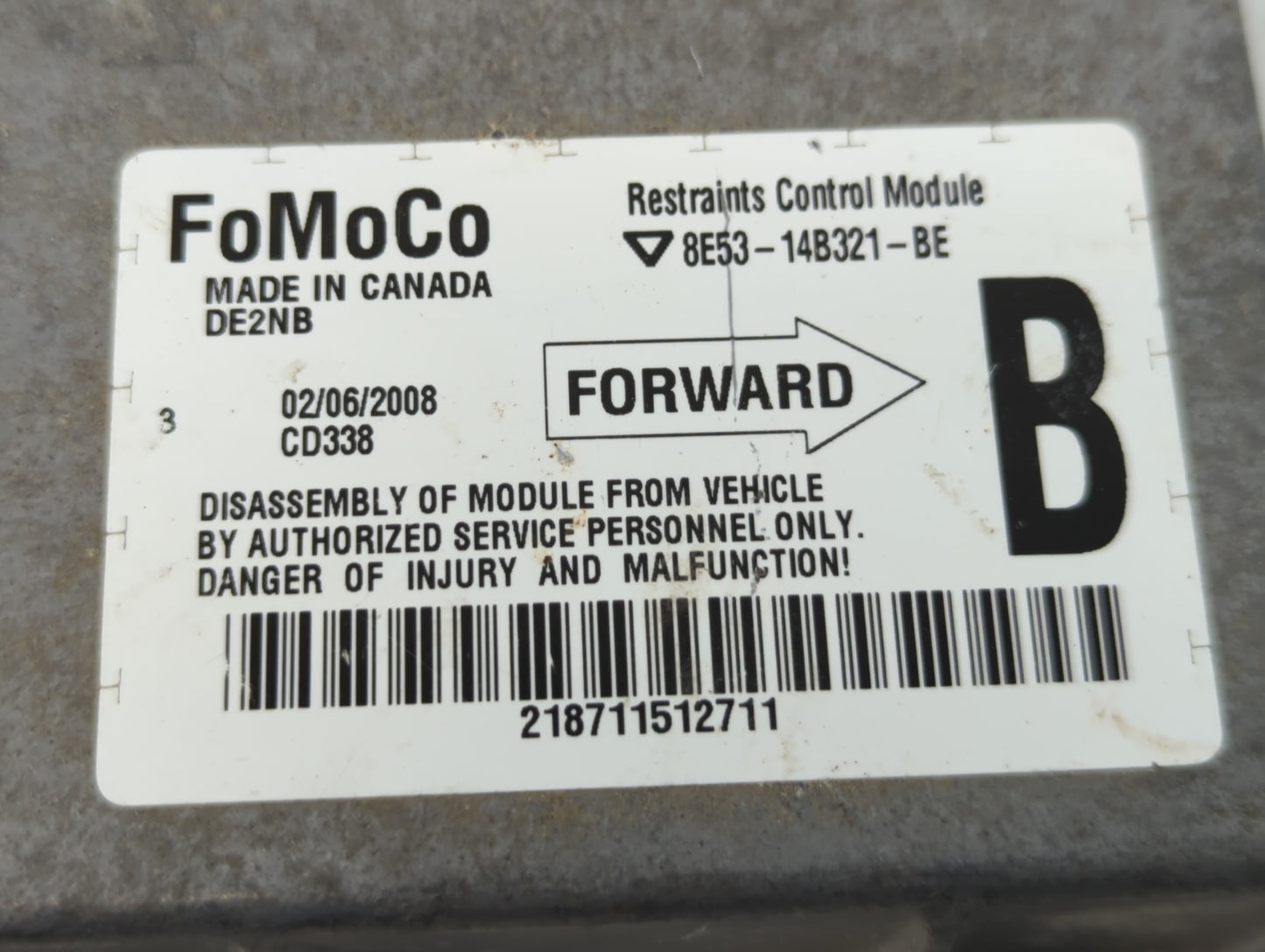 2007-2008 Ford Fusion Chassis Control Module Ccm Bcm Body Control - Oemusedautoparts1.com