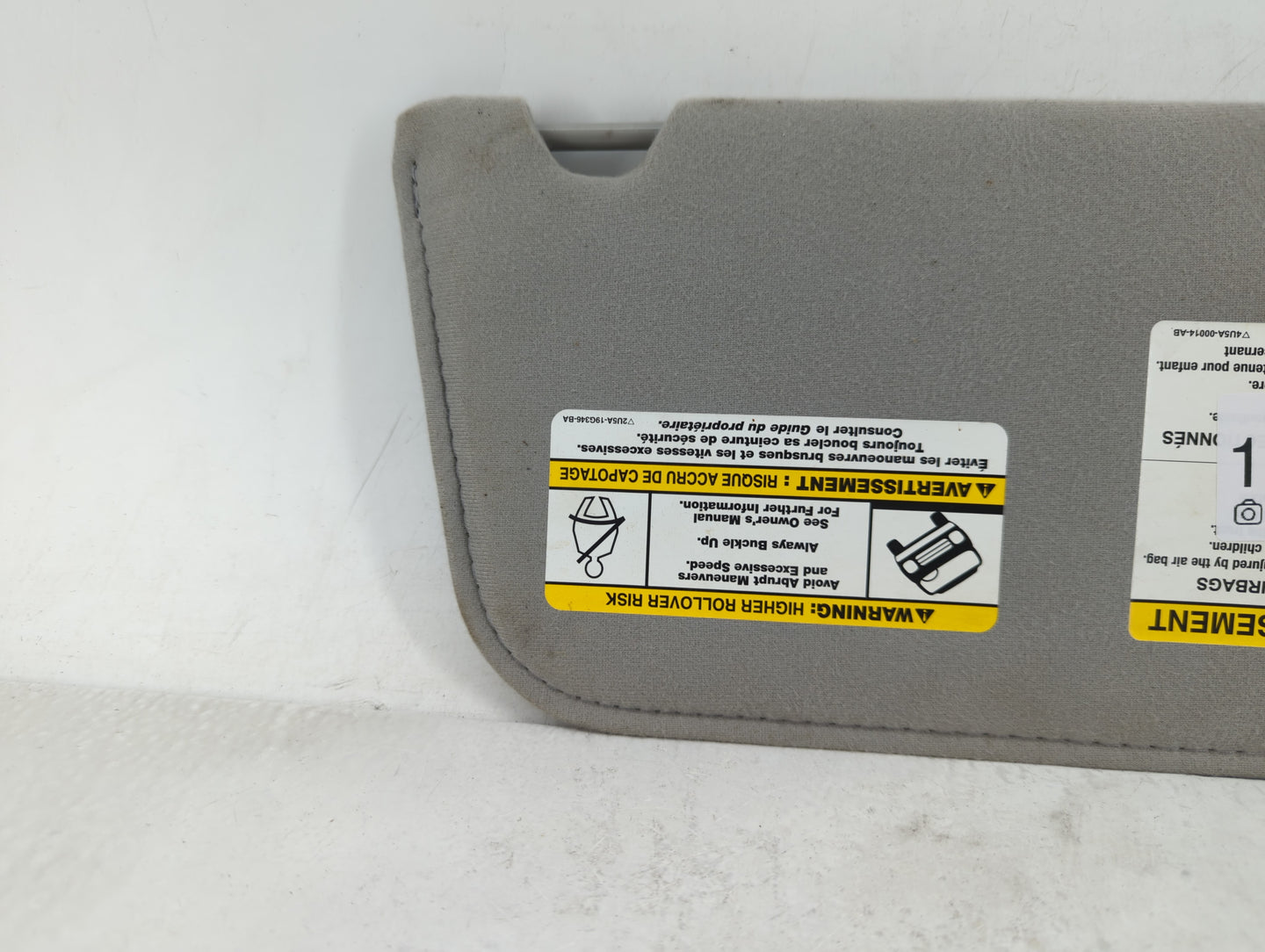 2007-2010 Ford Ranger Sun Visor Shade Replacement Driver Left Mirror Fits Fits 2007 2008 2009 2010 OEM Used Auto Parts - Oem
