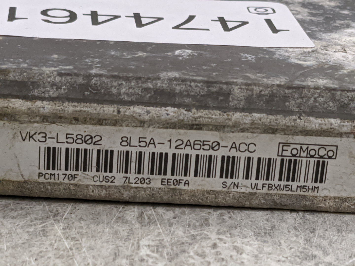 2007-2008 Ford Ranger PCM Engine Control Computer ECU ECM PCU OEM P/N:8L5A-12A650-ACC VK3-L5802, PCM170F Fits Fits 2007 2008