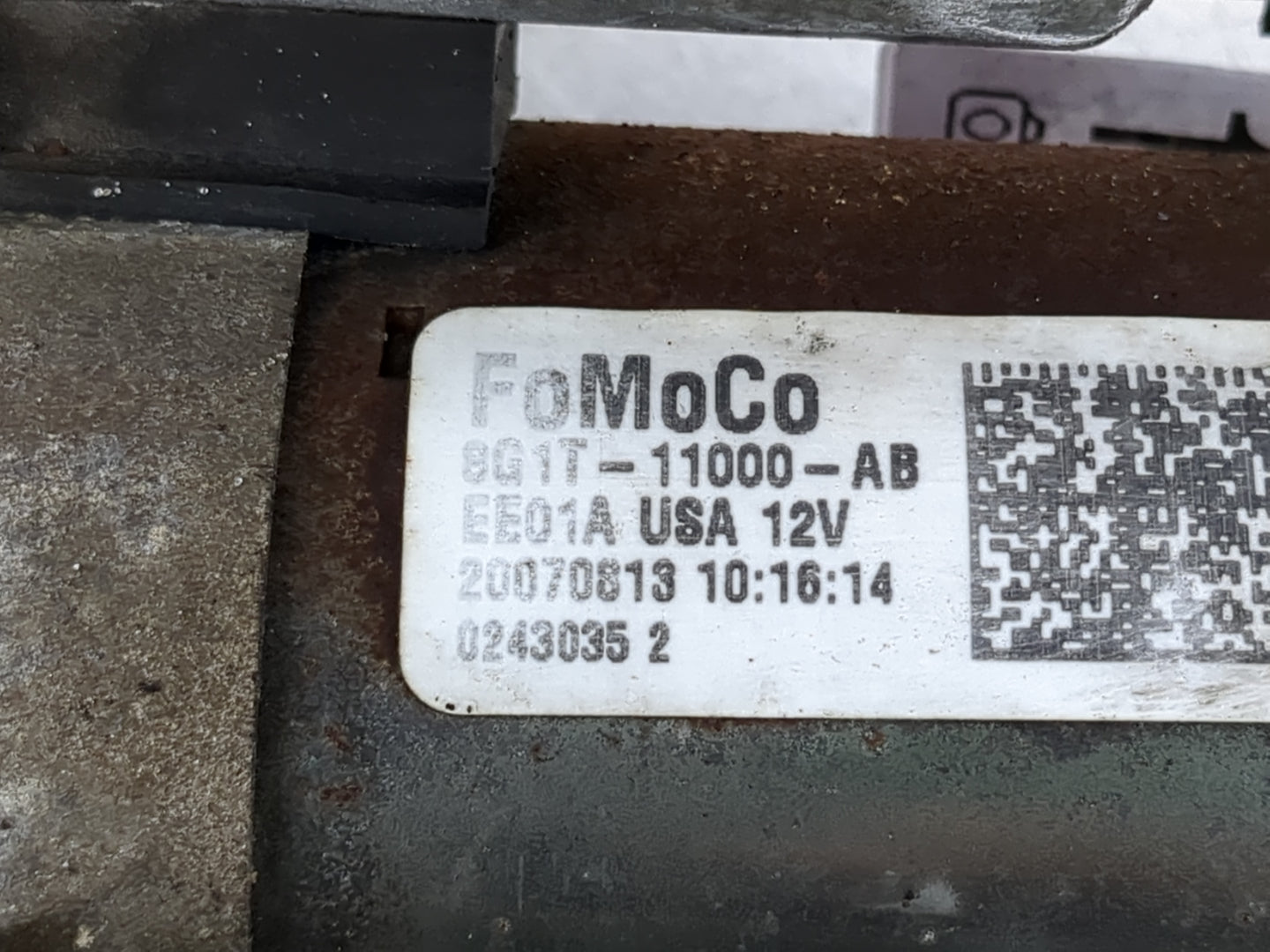 2008-2019 Ford Taurus Car Starter Motor Solenoid OEM P/N:8G1T-11000-AB Fits OEM Used Auto Parts - Oemusedautoparts1.com