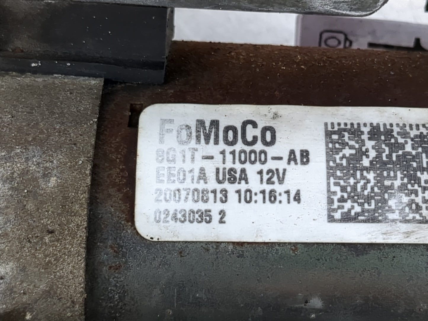 2008-2019 Ford Taurus Car Starter Motor Solenoid OEM P/N:8G1T-11000-AB Fits OEM Used Auto Parts - Oemusedautoparts1.com