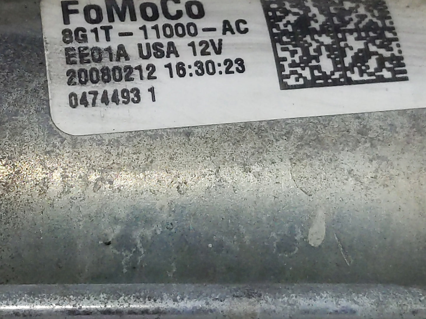 2008-2019 Ford Taurus Car Starter Motor Solenoid OEM P/N:8G1T-11000-AC Fits OEM Used Auto Parts - Oemusedautoparts1.com