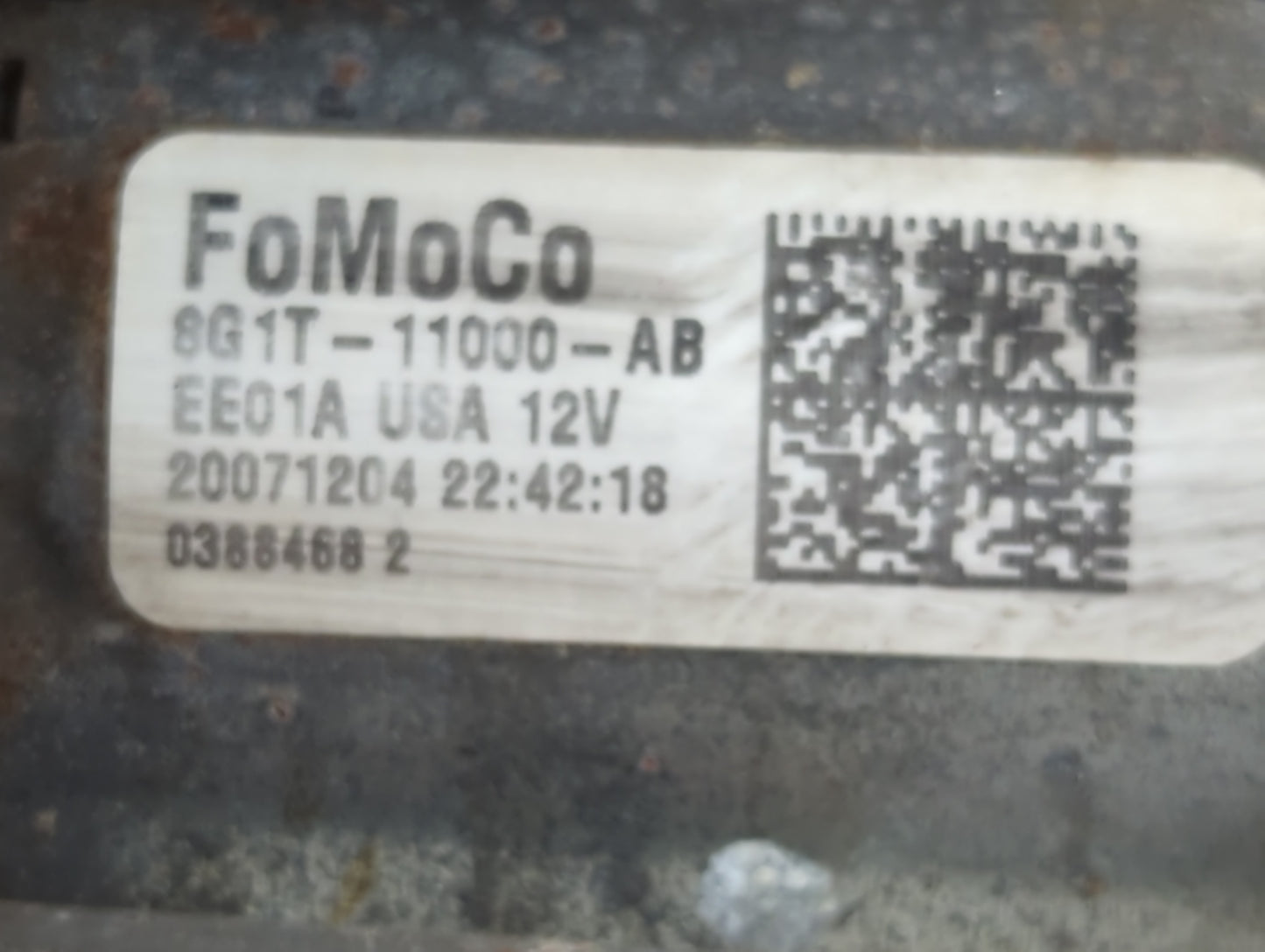 2008-2019 Ford Taurus Car Starter Motor Solenoid OEM P/N:8G1T-11000-AB Fits OEM Used Auto Parts - Oemusedautoparts1.com