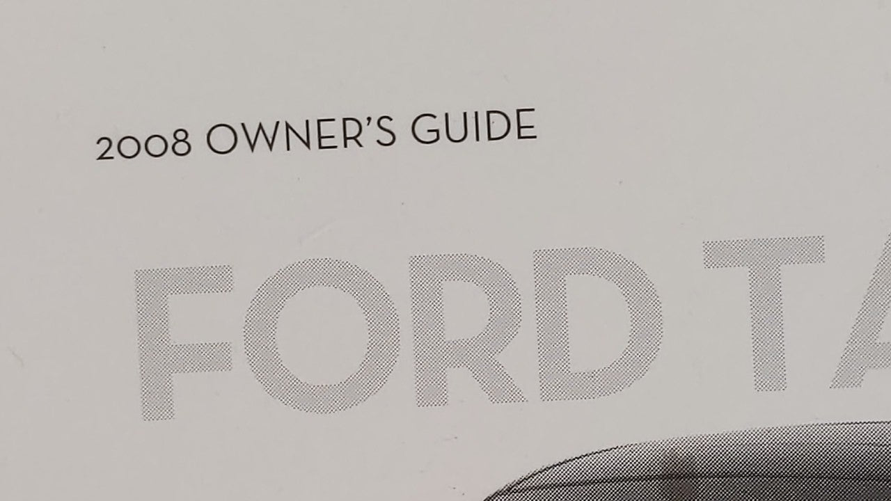2008 Ford Taurus Owners Manual Book Guide OEM Used Auto Parts - Oemusedautoparts1.com