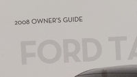 2008 Ford Taurus Owners Manual Book Guide OEM Used Auto Parts - Oemusedautoparts1.com