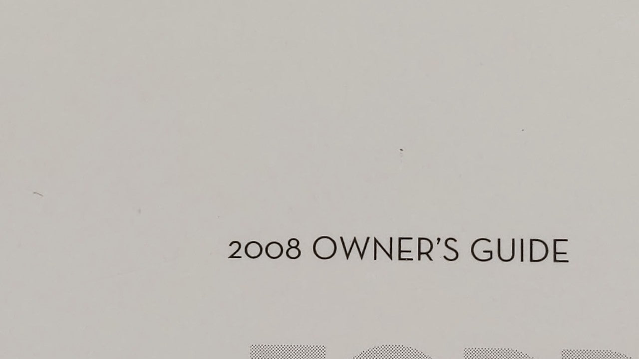 2008 Ford Taurus Owners Manual Book Guide OEM Used Auto Parts - Oemusedautoparts1.com
