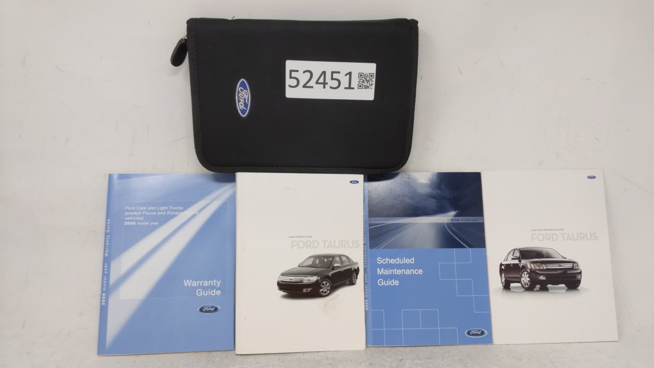 2008 Ford Taurus Owners Manual Book Guide OEM Used Auto Parts - Oemusedautoparts1.com