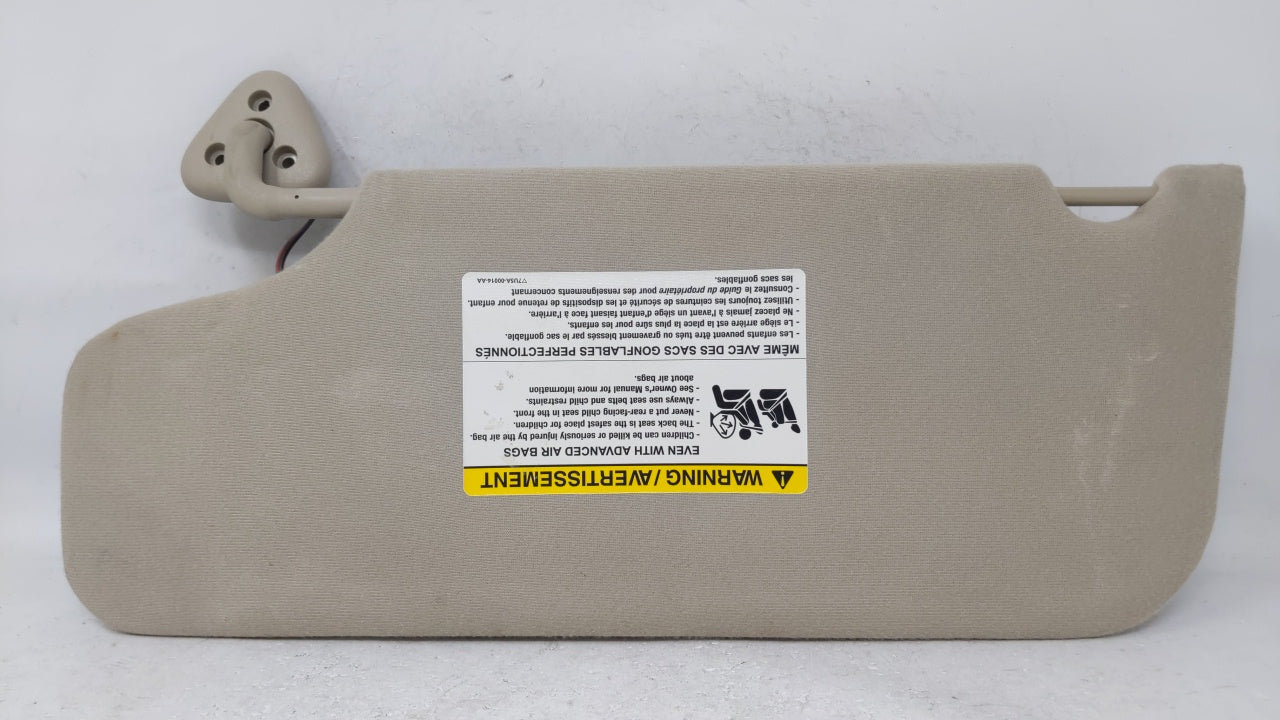 2008 Ford Taurus Sun Visor Shade Replacement Passenger Right Mirror Fits OEM Used Auto Parts - Oemusedautoparts1.com