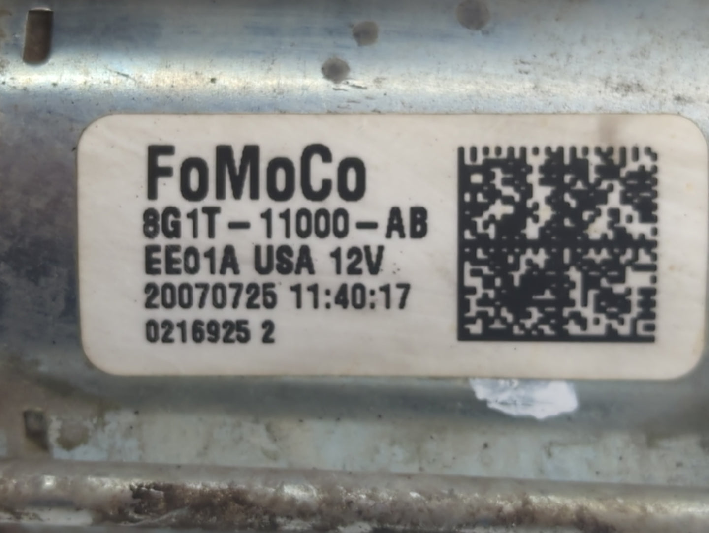 2008-2019 Ford Taurus Car Starter Motor Solenoid OEM P/N:8G1T-11000-AB Fits OEM Used Auto Parts - Oemusedautoparts1.com