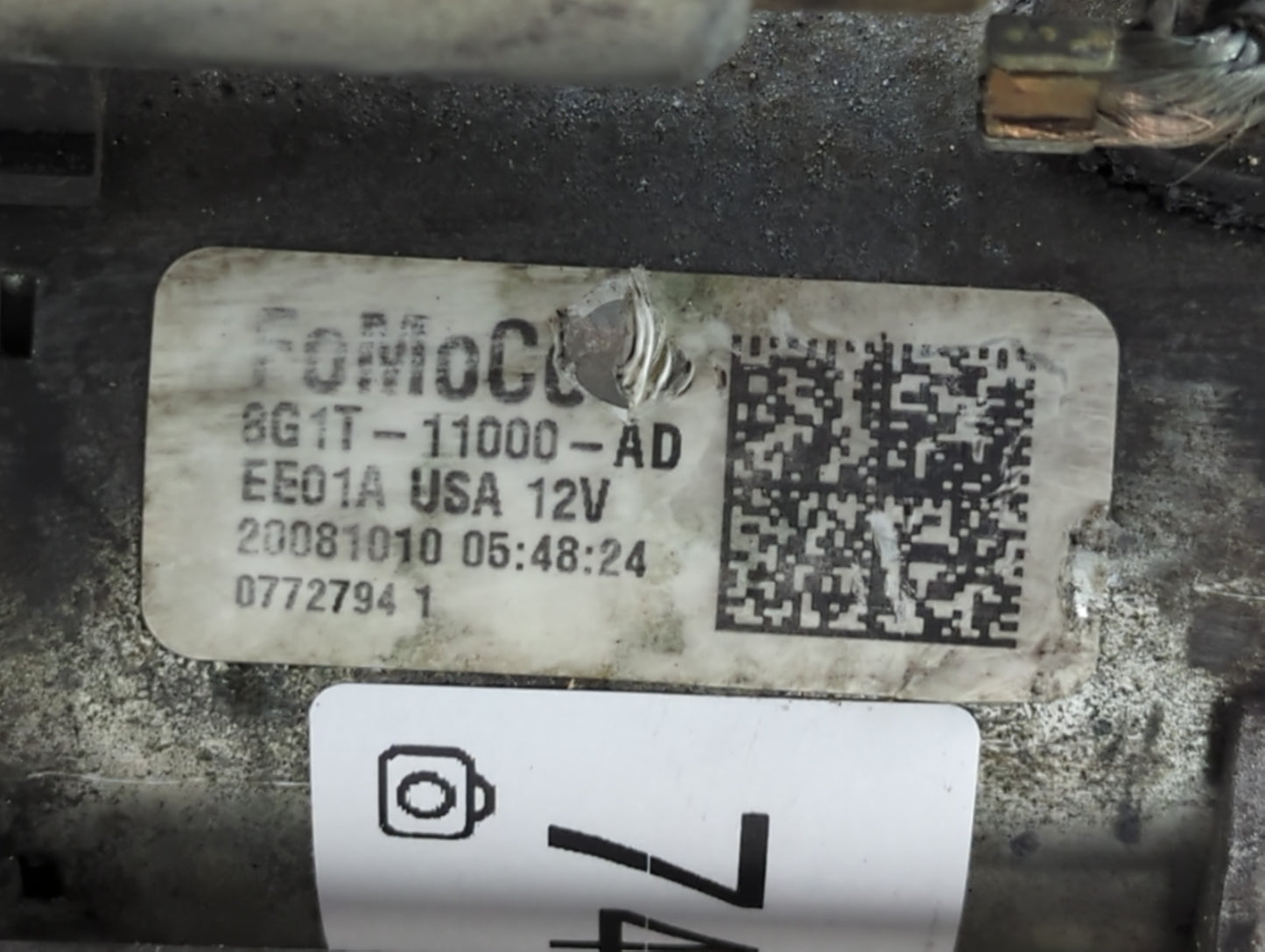 2008-2009 Ford Taurus X Car Starter Motor Solenoid OEM P/N:8G1T-11000-AD Fits OEM Used Auto Parts - Oemusedautoparts1.com
