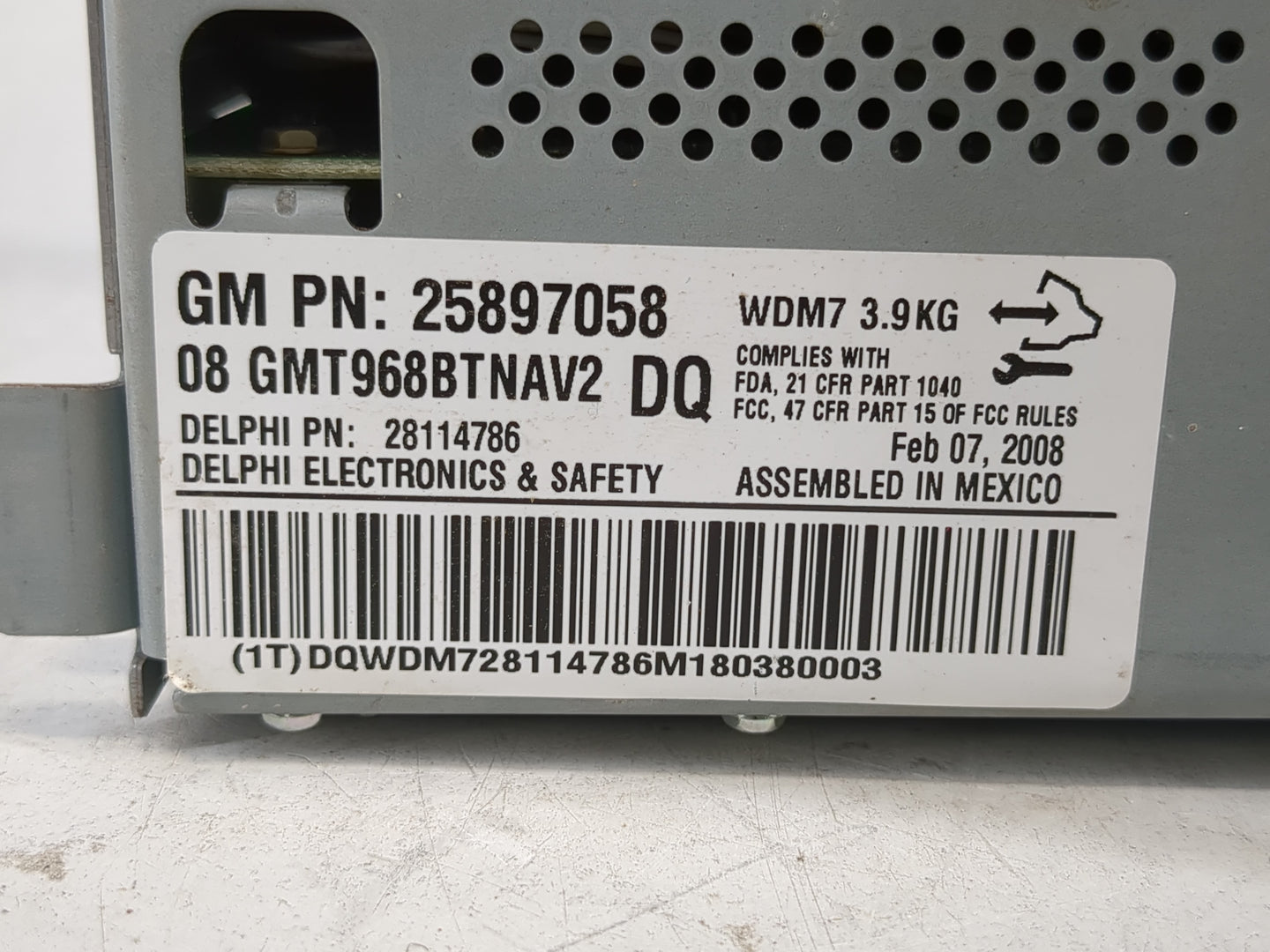2007-2008 Gmc Acadia Radio AM FM Cd Player Receiver Replacement P/N:25897058 Fits Fits 2007 2008 OEM Used Auto Parts - Oemus