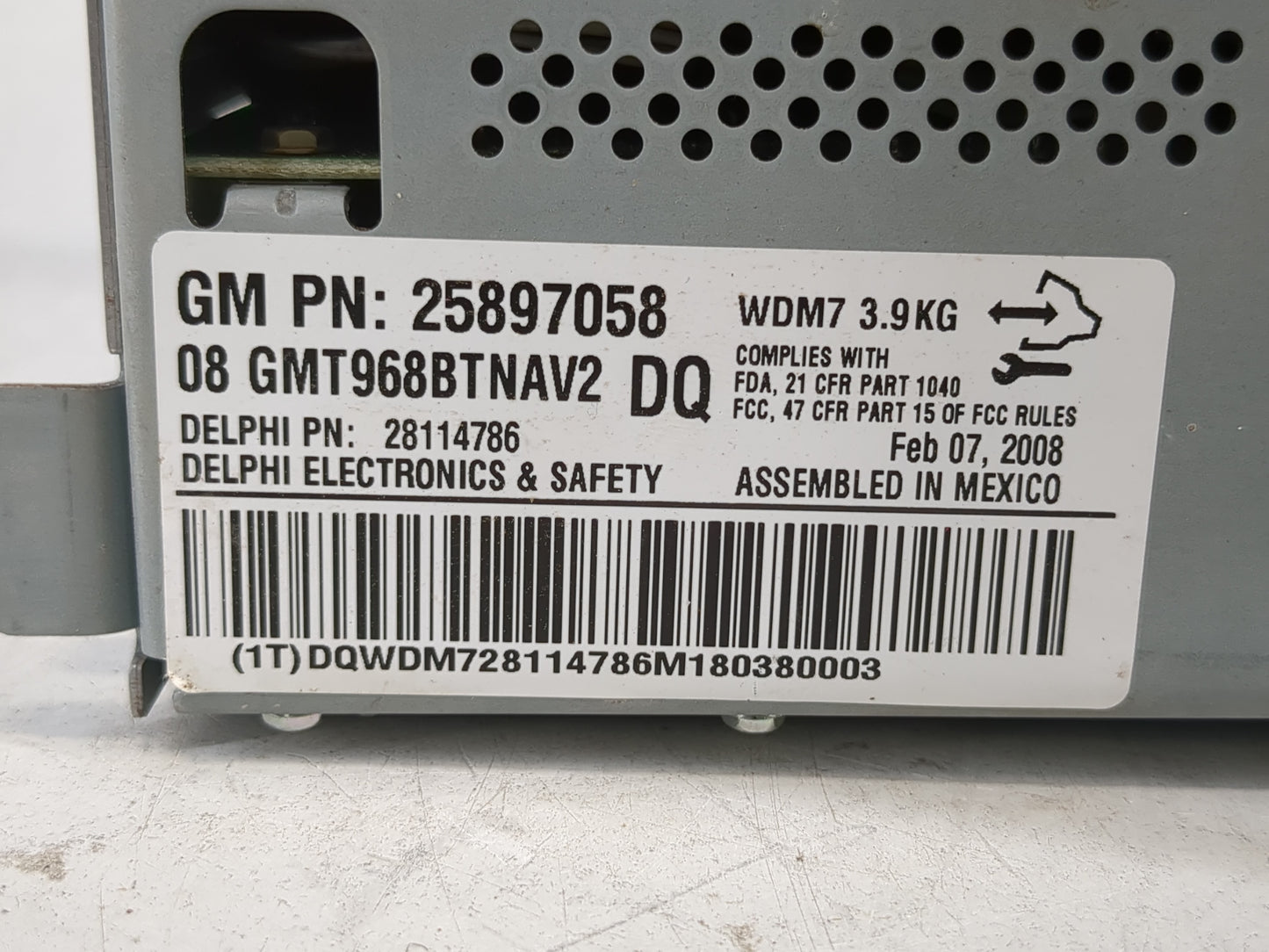 2007-2008 Gmc Acadia Radio AM FM Cd Player Receiver Replacement P/N:25897058 Fits Fits 2007 2008 OEM Used Auto Parts - Oemus