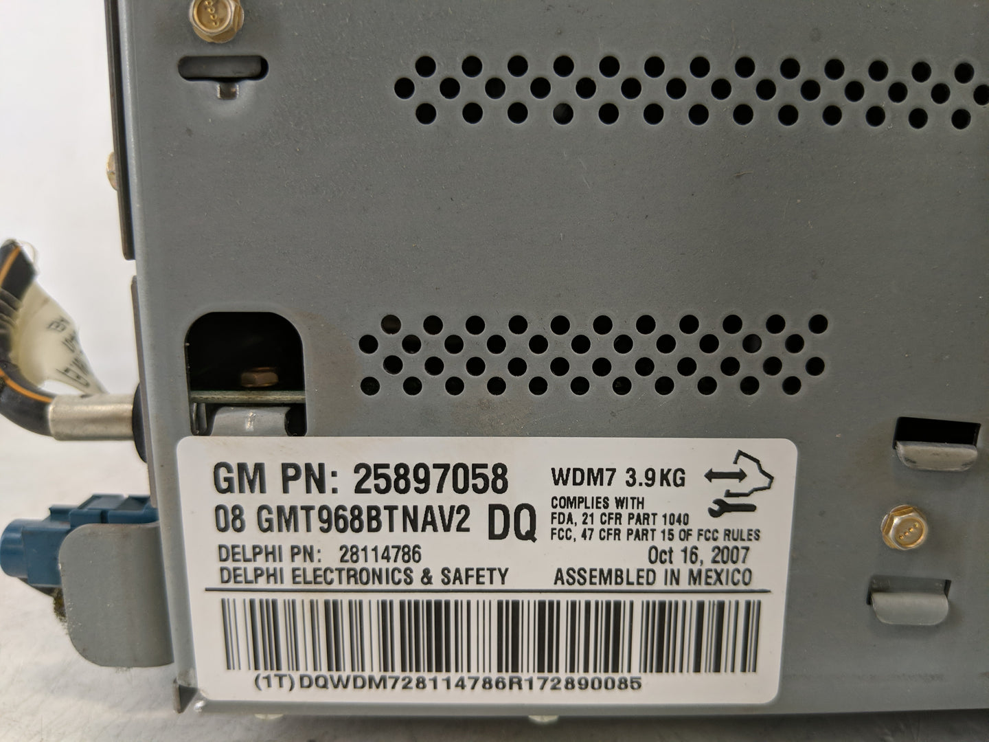 2007-2008 Gmc Acadia Radio AM FM Cd Player Receiver Replacement P/N:25897058 96560-S9010CDD Fits Fits 2007 2008 OEM Used Aut