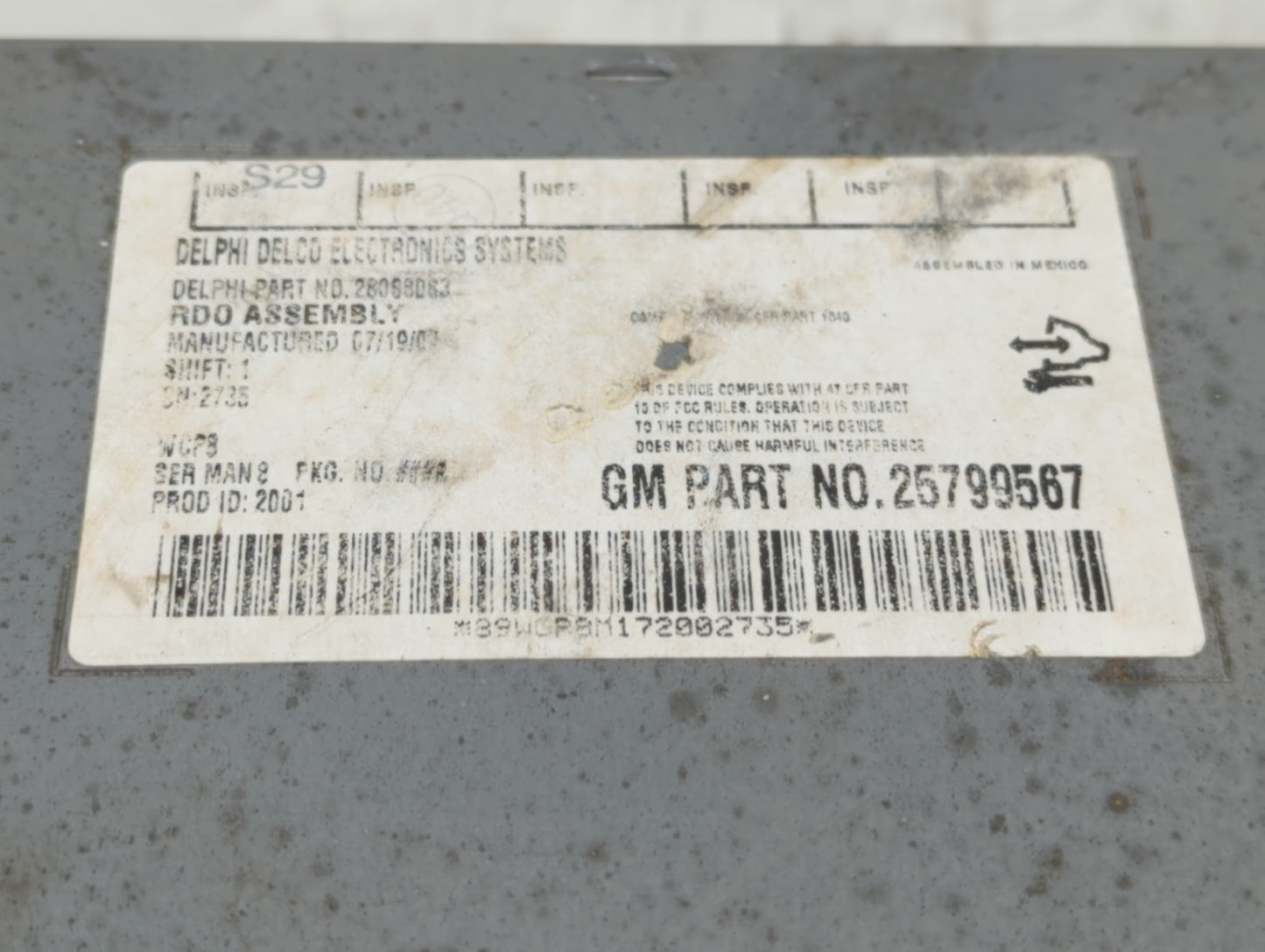 2007-2013 Gmc Sierra 1500 Radio AM FM Cd Player Receiver Replacement P/N:25799567 Fits OEM Used Auto Parts - Oemusedautopart
