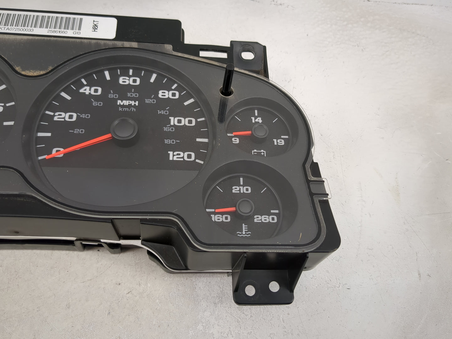 2007-2012 Gmc Sierra 2500 Instrument Cluster Speedometer Gauges P/N:25861660 50H8KTA072500033 Miles: Fits OEM Used Auto Part