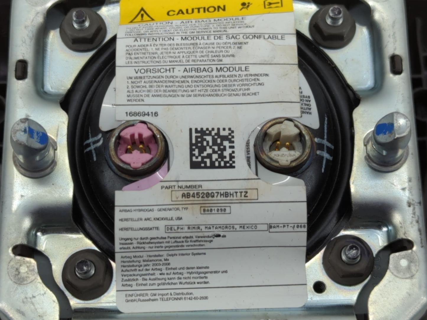 Gmc Yukon Air Bag Driver Left Steering Wheel Mounted - Oemusedautoparts1.com