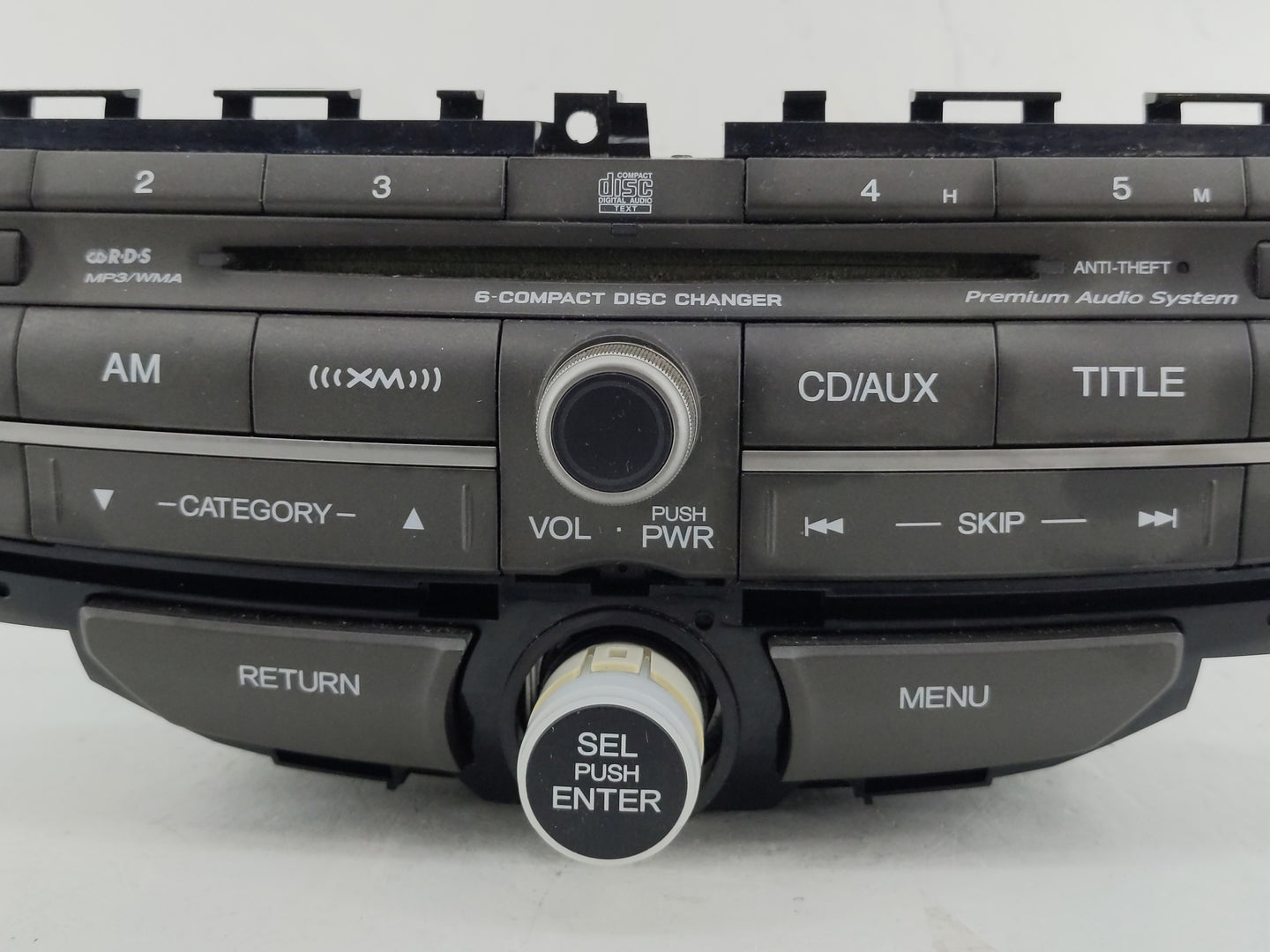 2008-2009 Honda Accord Radio AM FM Cd Player Receiver Replacement P/N:39101-TA0-A613-M1 Fits Fits 2008 2009 OEM Used Auto Pa