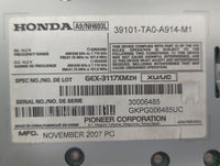 2008-2009 Honda Accord Radio AM FM Cd Player Receiver Replacement P/N:39101-TA0-A914-M1 Fits Fits 2008 2009 OEM Used Auto Pa