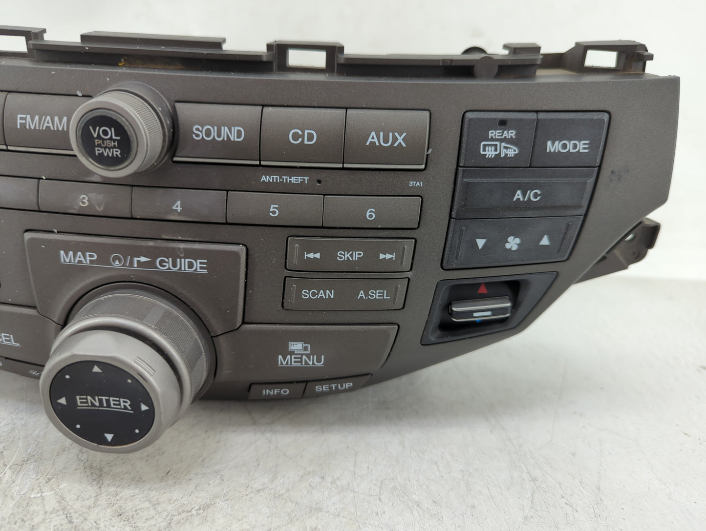 2008-2009 Honda Accord Radio AM FM Cd Player Receiver Replacement P/N:39101-TA0-A920-M1 Fits Fits 2008 2009 OEM Used Auto Pa