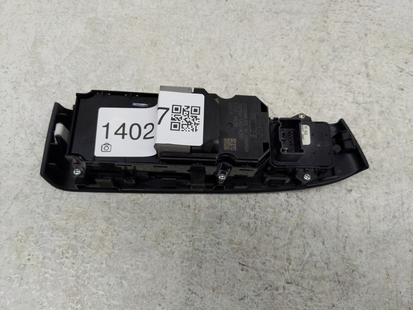 2008-2012 Honda Accord Master Power Window Switch Replacement Driver Side Left P/N:35750-TA0-A310 Fits OEM Used Auto Parts -