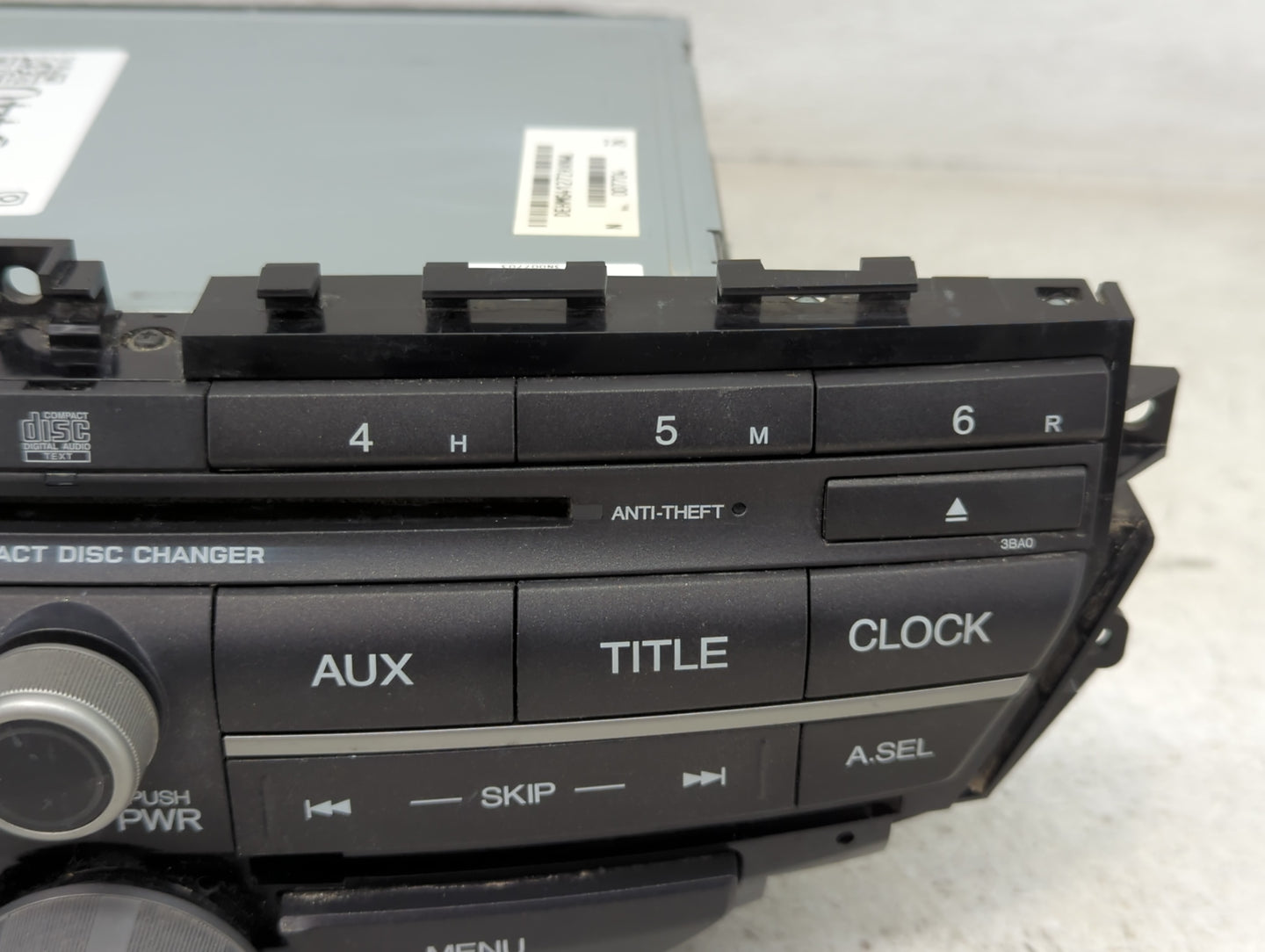 2008-2009 Honda Accord Radio AM FM Cd Player Receiver Replacement P/N:39101-TA0-A313-M1 Fits Fits 2008 2009 OEM Used Auto Pa