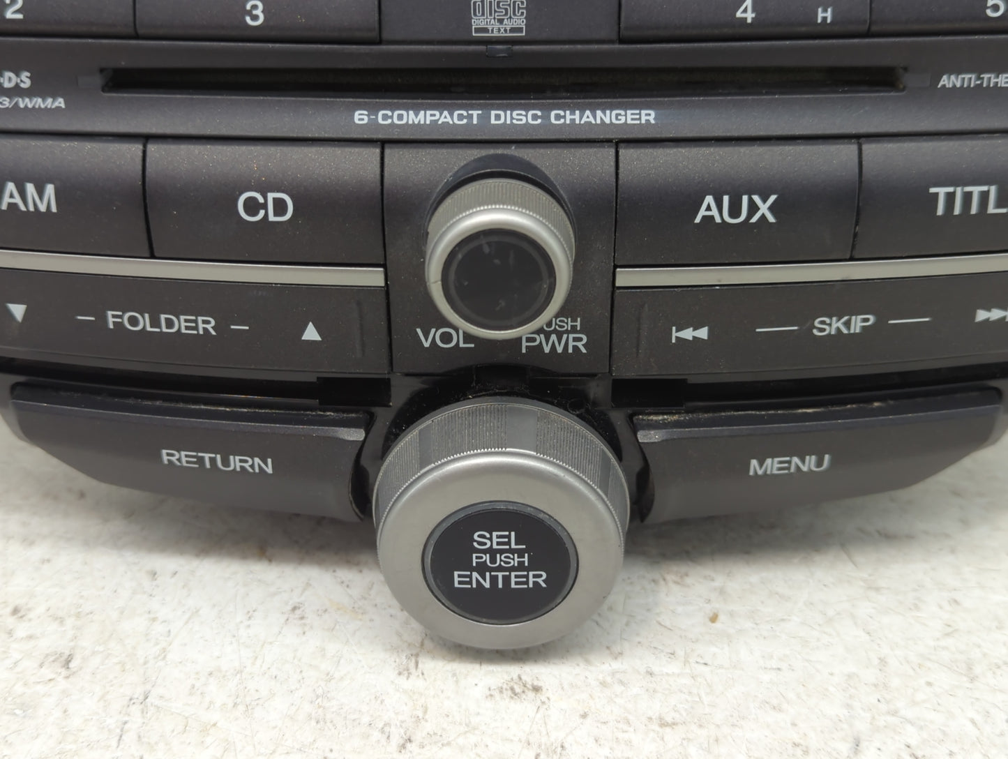 2008-2009 Honda Accord Radio AM FM Cd Player Receiver Replacement P/N:39101-TA0-A313-M1 Fits Fits 2008 2009 OEM Used Auto Pa