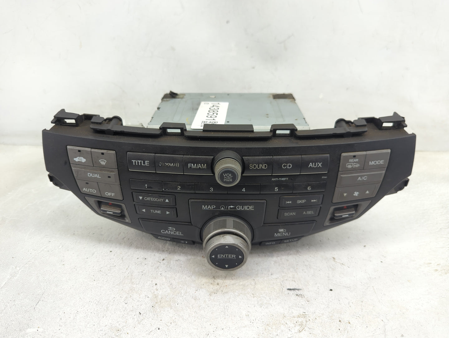 2008-2009 Honda Accord Radio AM FM Cd Player Receiver Replacement Fits Fits 2008 2009 OEM Used Auto Parts - Oemusedautoparts