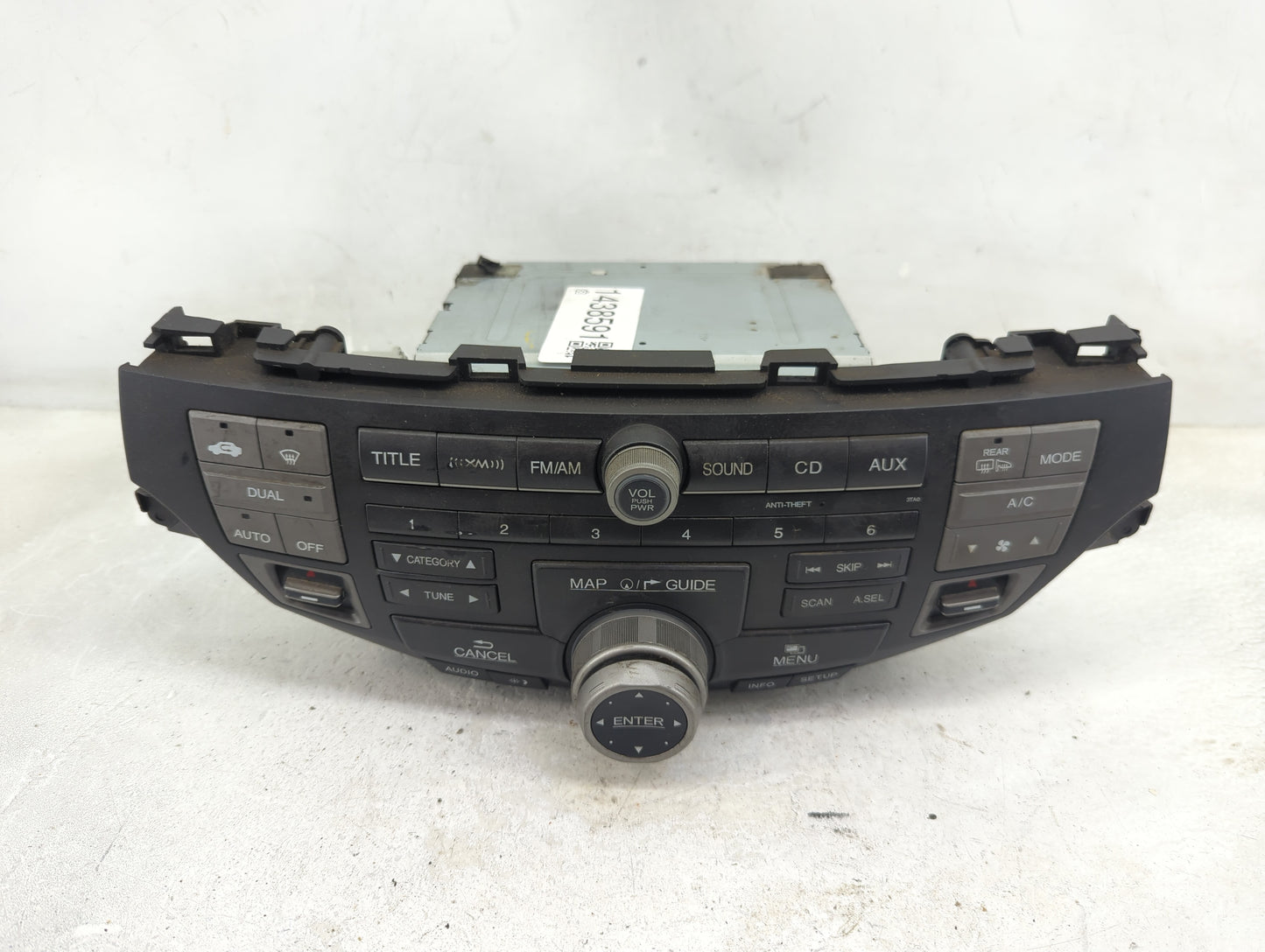 2008-2009 Honda Accord Radio AM FM Cd Player Receiver Replacement Fits Fits 2008 2009 OEM Used Auto Parts - Oemusedautoparts
