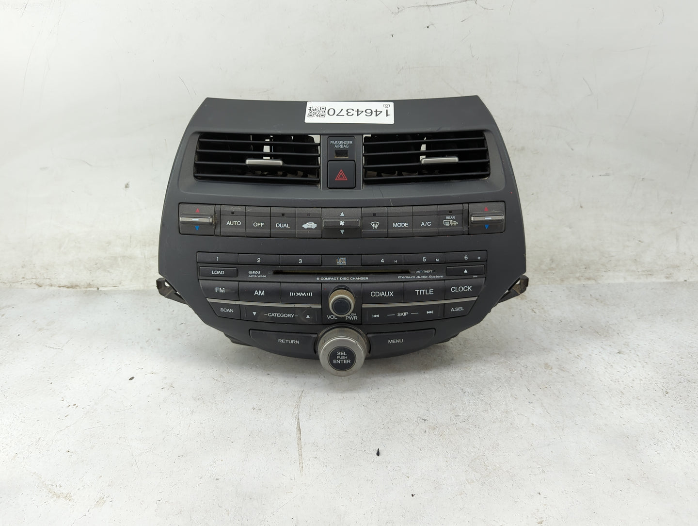 2008-2011 Honda Accord Radio AM FM Cd Player Receiver Replacement P/N:DEX-3117 Fits Fits 2008 2009 2010 2011 OEM Used Auto P