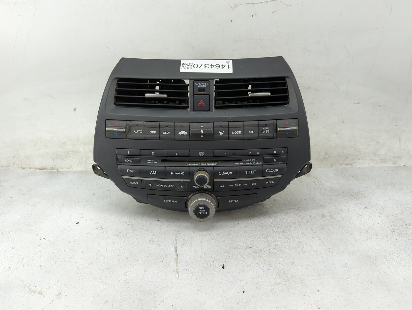 2008-2011 Honda Accord Radio AM FM Cd Player Receiver Replacement P/N:DEX-3117 Fits Fits 2008 2009 2010 2011 OEM Used Auto P